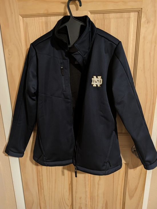 Antigua Jackets & Blazers - Antigua Navy Women's Softshell Jacket with Embroidered ND Emblem